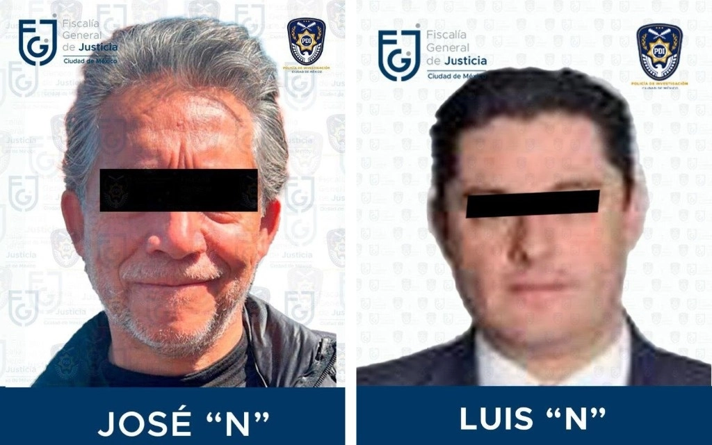 Los dos sentenciados por el caso del cártel inmobiliario en la Benito Juárez. Imagen difundida por la FGJCDMX 