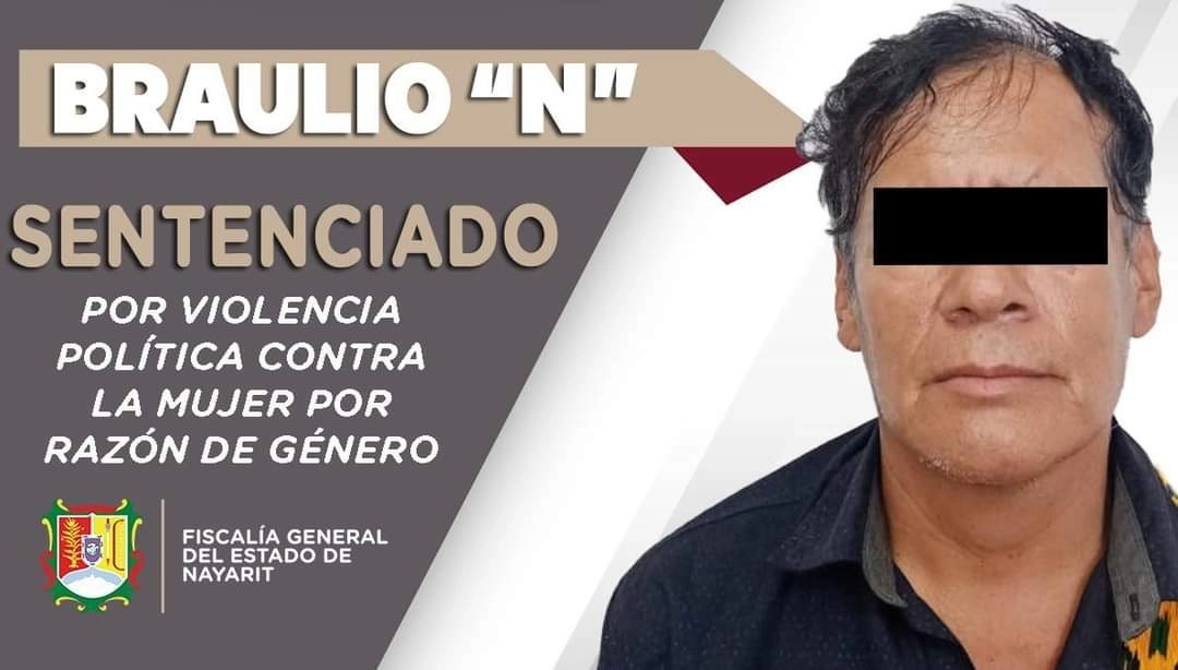 La autoridad judicial dictó en contra de Braulio “N” sentencia condenatoria por cuatro años y seis meses de prisión. Foto cortesía FGE de Nayarit