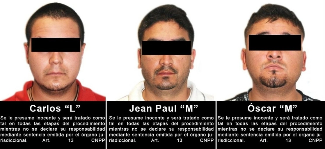 Los tres integrantes de cártel de Los Zetas, quienes fueron detenidos en marzo de 2011 por elementos de la Secretaría de la Defensa Nacional, en Saltillo, fueron condenados hasta con 28 años de prisión por los delitos de delincuencia organizada, el 15 de febrero de 2021. Imagen cortesía Fiscalía General de la República 