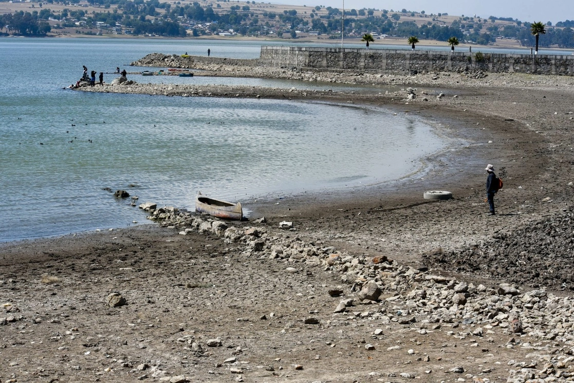Bajo nivel de la Presa de Villa Victoria, al 38.7 por ciento de su capacidad, la cual forma parte del Sistema Cutzamala. Foto Cuartoscuro / Archivo