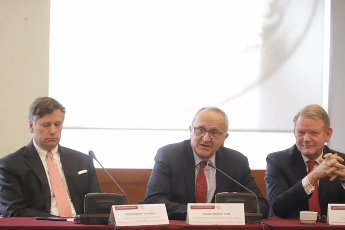 El funcionario de la Cancillería asistió a la reunión regional de América del Norte realizada en el contexto de la 31 Reunión Anual de embajadores y Cónsules. Foto Twitter @JesusSeade