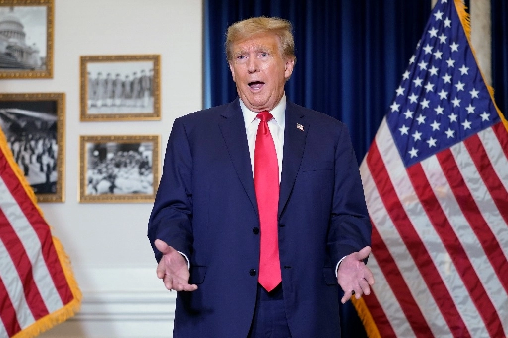 Donald Trump advirtió que procesar a un ex presidente corre el riesgo de provocar un "caos" en Estados Unidos, el 9 de enero de 2024. Foto Ap 
