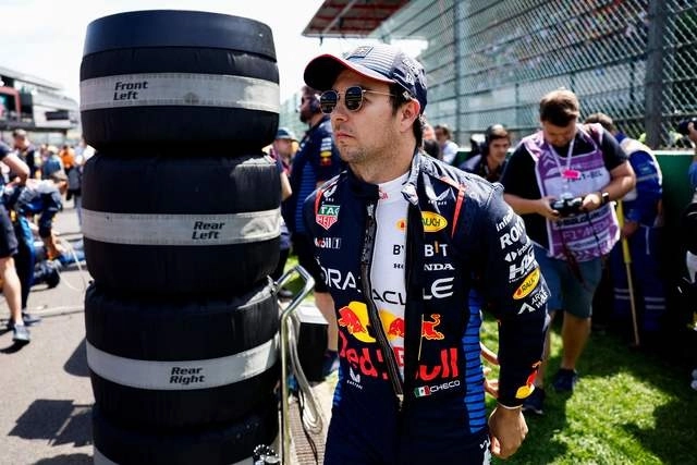 El piloto mexicano, Sergio 'Checo' Pérez durante el Gran Premio de Bélgica. Foto Afp