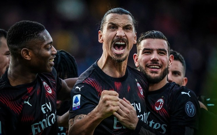Zlatan Ibrahimovic, del AC Milan, durante el partido de la fecha 19 de la Serie A. Foto Ap / Archivo