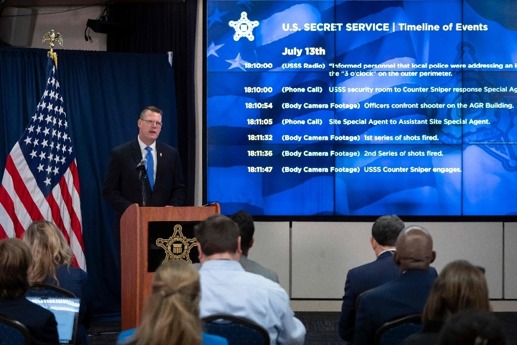 El director interino del Servicio Secreto de los Estados Unidos, Ronald Rowe, habla durante una conferencia de prensa en Washington, DC, el 20 de septiembre de 2024. Foto Afp