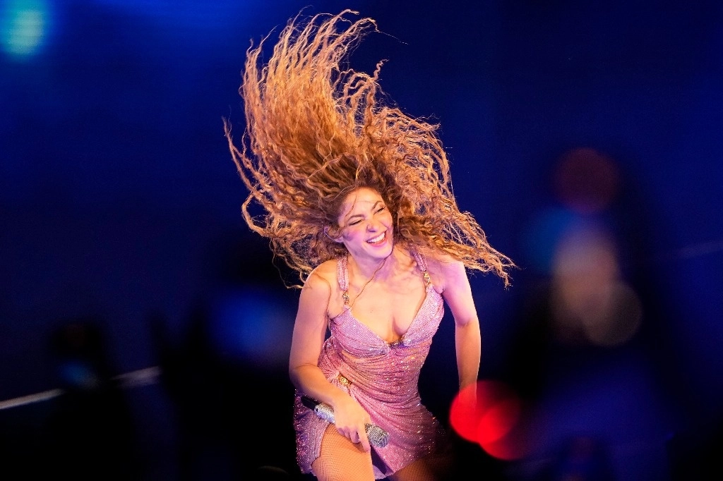 La cantante Shakira durante su concierto en Barranquilla, Colombia, durante su gira mundial 'Las mujeres no lloran', el 20 de febrero de 2025. Foto Ap 