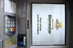 Pantalla de un cajero del Banco del Bienestar. Foto Pablo Ramos/ archivo