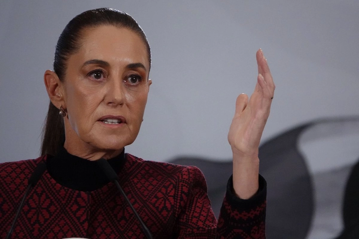La presidenta Claudia Sheinbaum, durante su conferencia de este martes 2 de diciembre. 