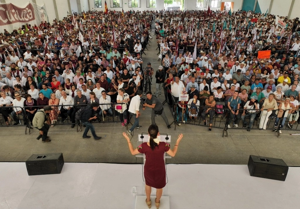 La candidata estuvo ayer en Morelos, donde aseguró que las elecciones serán democráticas y libres. Foto ‘La Jornada’