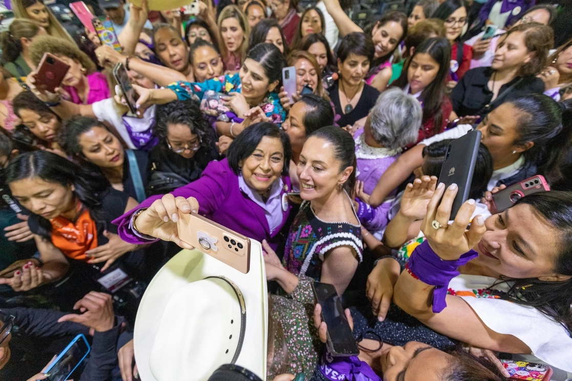 La jefa de gobierno, Claudia Sheinbaum, durante la Conmemoración del Día Internacional de la Mujer en Expo Reforma. Foto Pablo Ramos / Archivo
