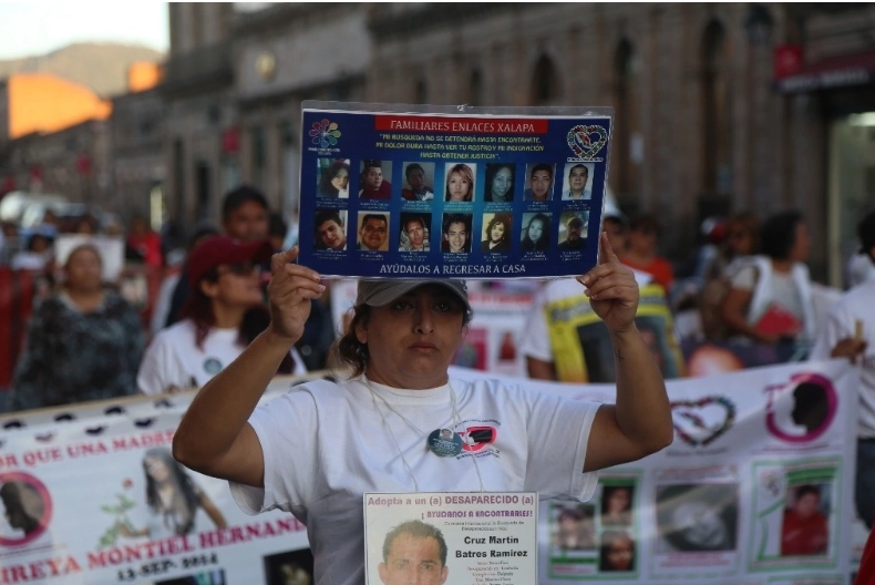 Manifestación por personas desaparecidas en México.
