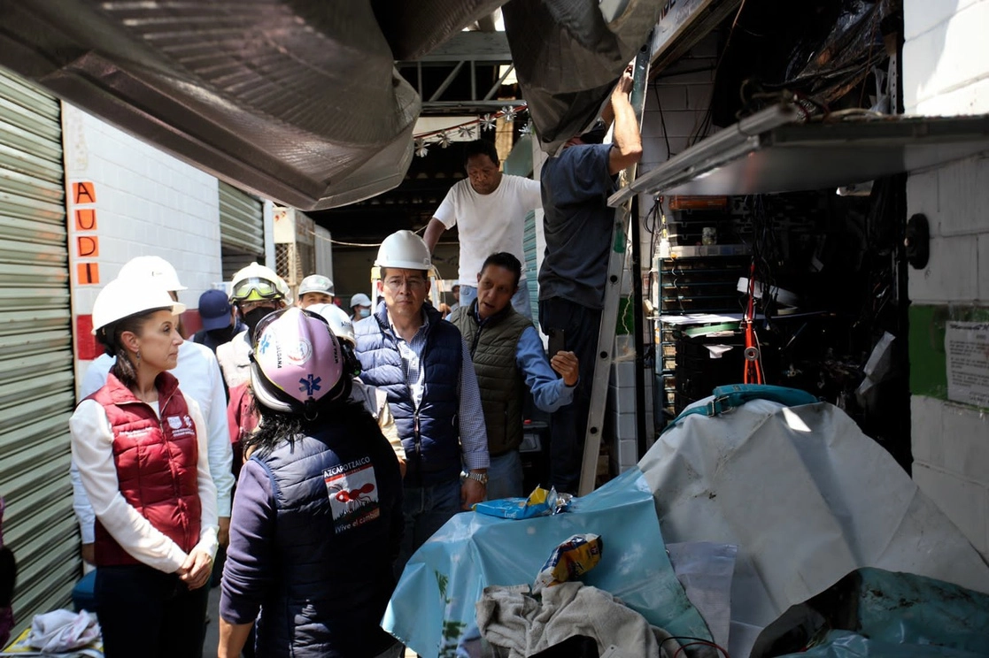 La titular del Ejecutivo local recorrió ayer el mercado de Azcapotzalco. Foto cortesía del Gobierno de la CDMX