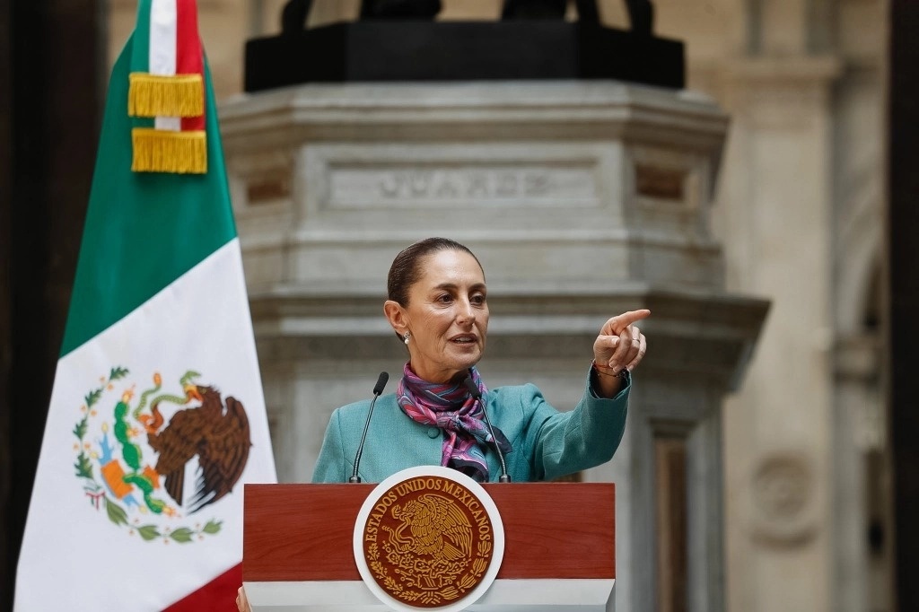Claudia Sheinbaum, presidenta de México, el 15 de octubre de 2024. Foto Trinidad Zamudio Márquez 
