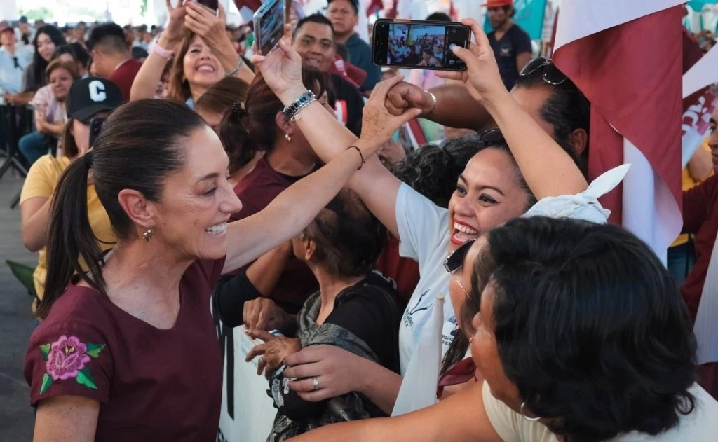 La candidata presidencial destacó que “Nosotros somos los que hemos luchado históricamente por la democracia”, sostuvo y aseguró que las elecciones del 2 de junio serán libres y democráticas. Foto tomada de X @Claudiashein

