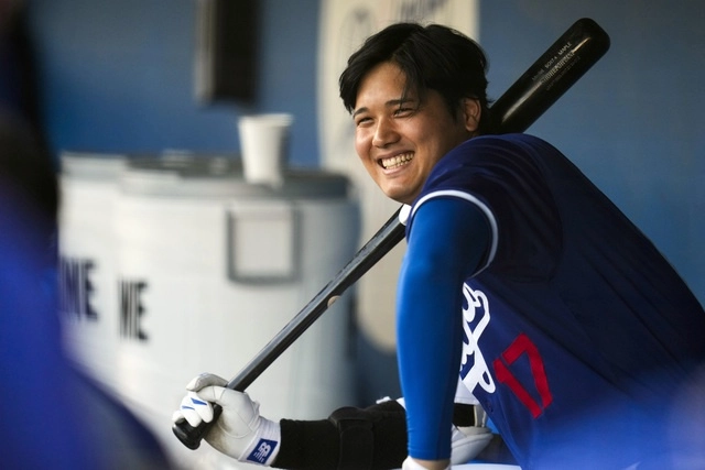 Shohei Ohtani ganó por tercera ocasión el premio Deportista del Año que otorga la agencia Ap. Foto Ap