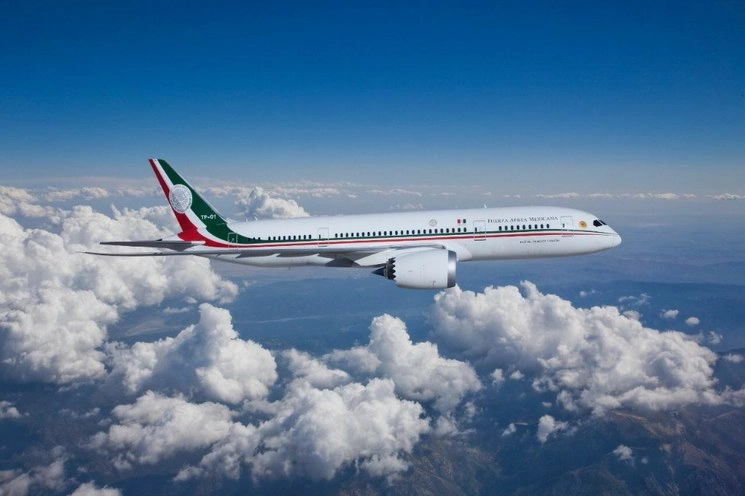 Imagen del avión presidencial difundida por Presidencia