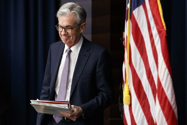 El presidente de la Fed, Jerome Powell, a su llegada a una conferencia para hablar sobre política monetaria. Foto Ap / Archivo