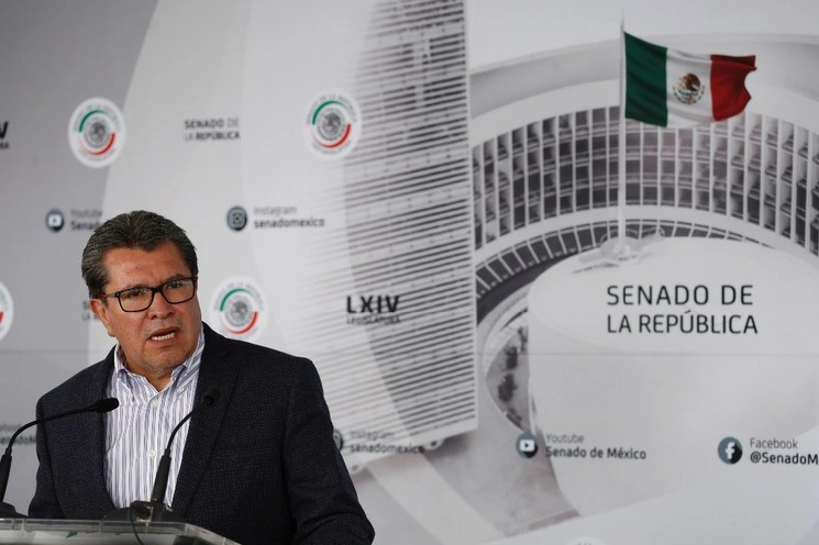 Ricardo Monreal, coordinador del grupo parlamentario de Morena en el Senado. Foto Cristina Rodríguez