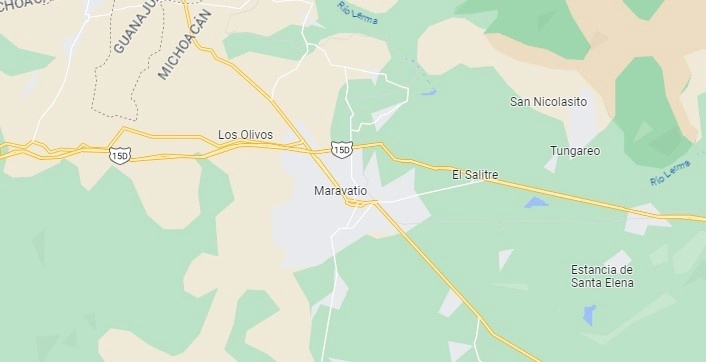 Los hechos ocurrieron en las inmediaciones de la localidad de Tecario,  municipio de Maravatío. Imagen de Google Maps