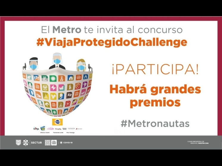  A una semana de que concluya el concurso Viaja Protegido, los videos participantes en este reto convocado por el STC han generado 93 mil 462 interacciones en redes sociales, que incluyen comentarios, reacciones y compartidos. Imagen tomada del Twitter @MetroCDMX
