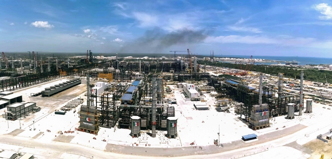 La refinería construida en Dos Bocas, Tabasco. Foto cortesía Presidencia / Archivo