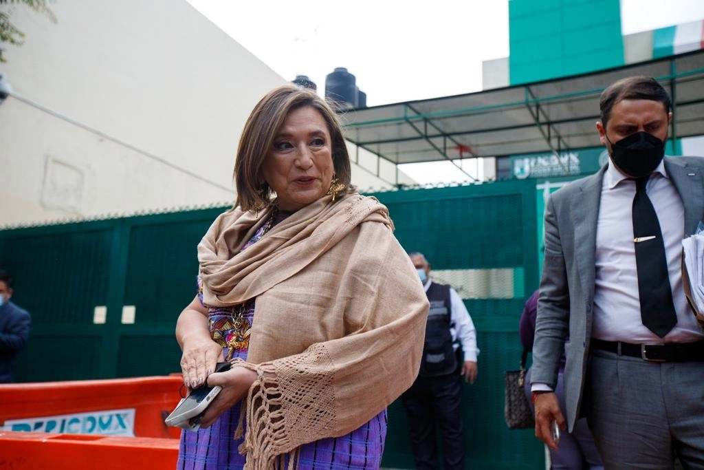 La senadora Xóchitl Galvez asistió a los juzgados orales en Dr. Lavista para atender asuntos relacionados con el Mercado de la colonia Escandón. Foto Pablo Ramos
