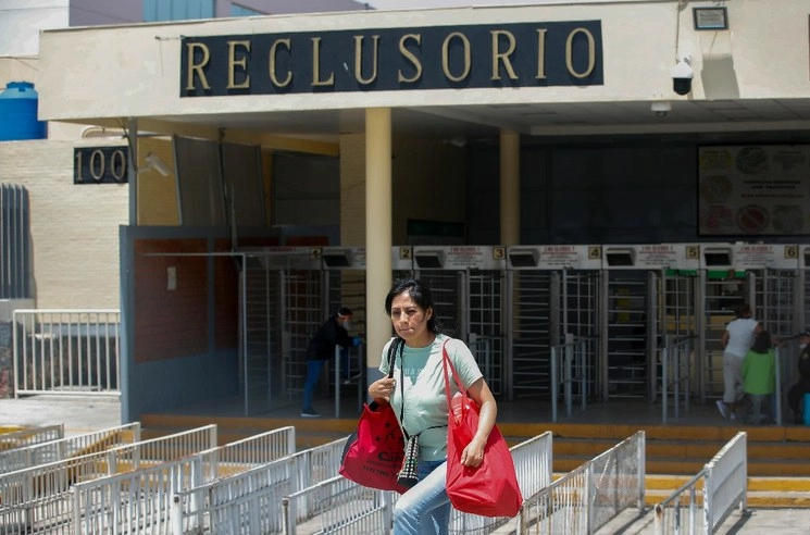 Perspetiva del acceso al Reclusorio Oriente el pasado 12 de abril de 2020. Foto Víctor Camacho