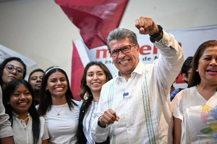 Ricardo Monreal en Chilpancingo, Guerrero, el 1 de agosto de 2023. Foto Cuartoscuro