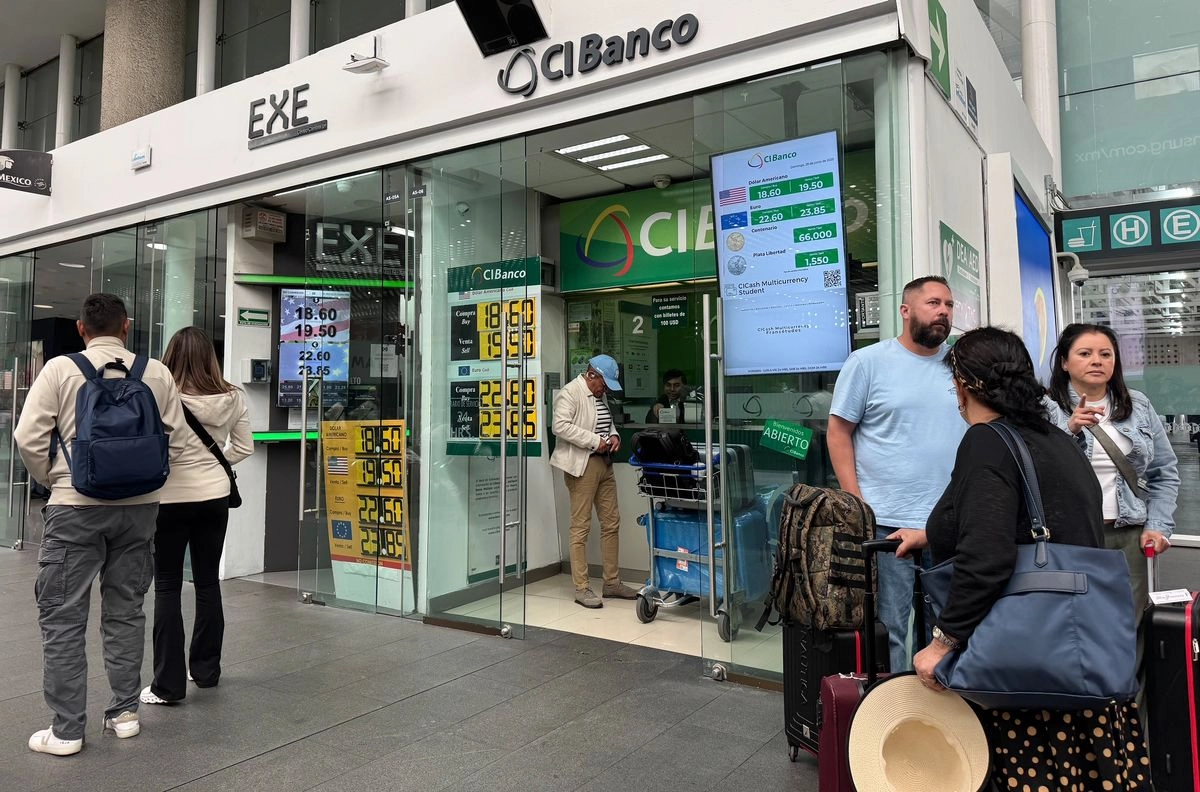 Casa de cambio de CIBanco en el Aeropuerto Internacional de la Ciudad de México, el 29 de junio de 2025. Foto 