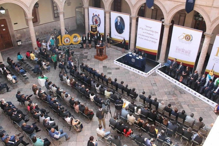 En la Universidad Michoacana de San Nicolás de Hidalgo también se realiza una huelga de puertas abiertas, desde el 17 de enero de 2020. Foto Facebook @UniversidadMichoacanadeSanNicolasdeHidalgoOficial