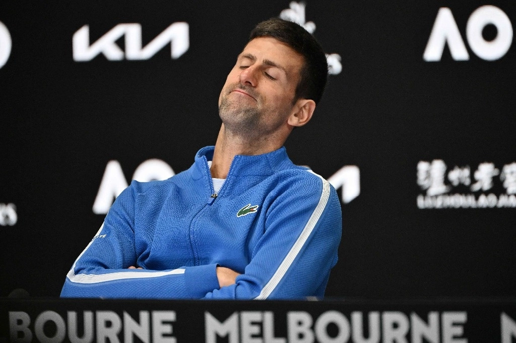 Con la derrota, también terminó una racha que ostentaba Novak Djokovic de 33 partidos sin perder en la Rod Laver Arena de Australia, el 26 de enero de 2024. Foto Afp 