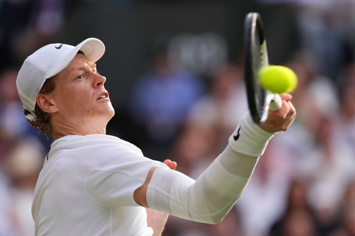 El italiano Jannik Sinner durante su participación en Wimbledon, el 13 de julio de 2025. Foto 