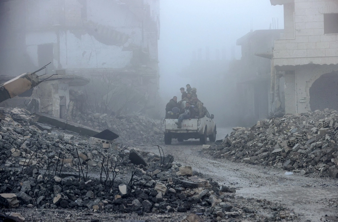 Así se veía una calle del puerto de Latakia, el 17 de diciembre pasado. Foto Afp