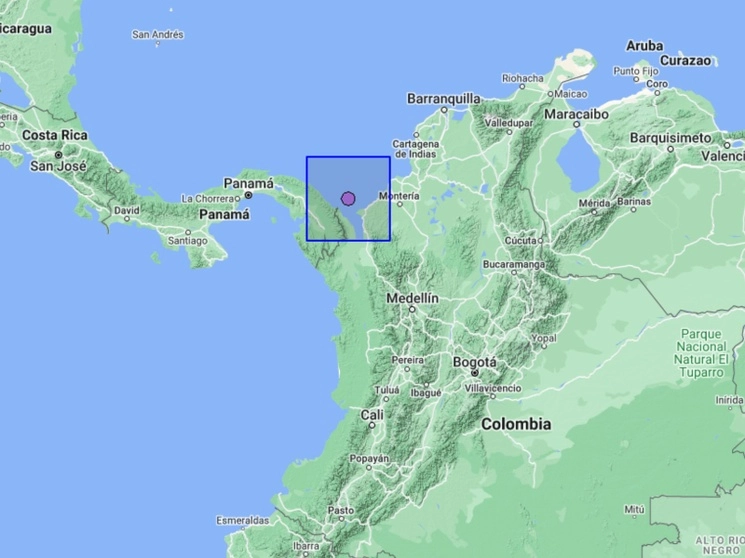 Un sismo de magnitud 6.6 con epicentro en un punto remoto en la frontera entre Panamá y Colombia sacudió en la noche del miércoles parte del territorio de ambos países. Imagen tomada del sitio de http://www.iris.washington.edu