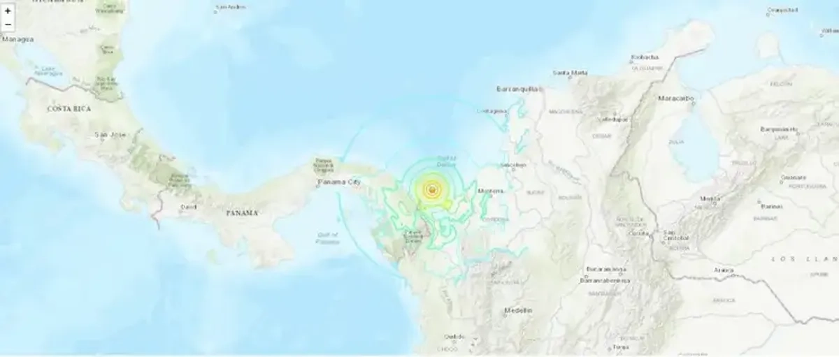 Captura de pantalla de la página del Servicio Geológico de Estados Unidos. Foto