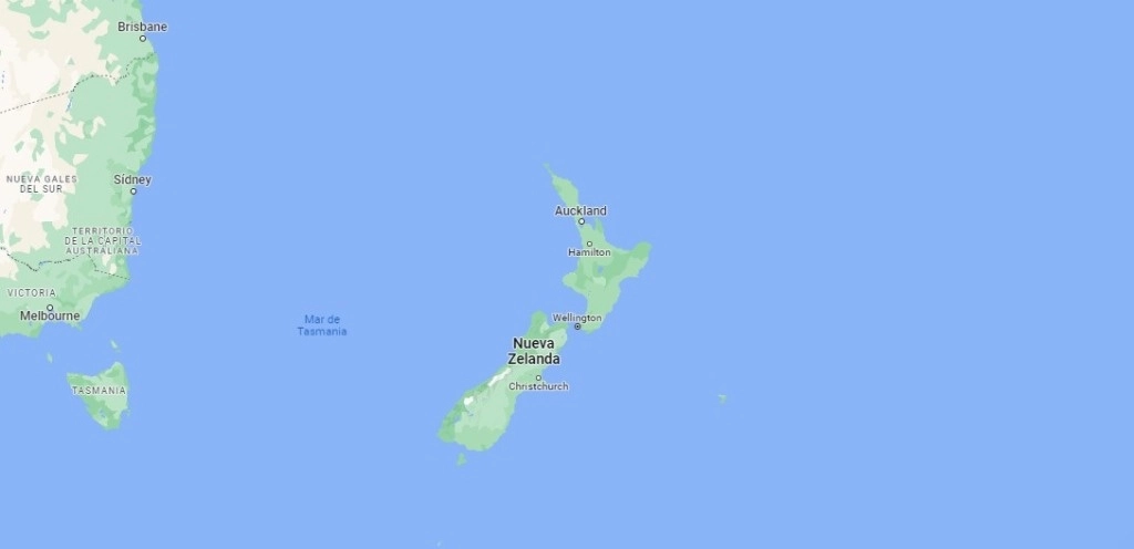 El sismo de 7.0 grados se registró en  las Islas Kermadec de Nueva Zelanda. Imagen de Google Maps