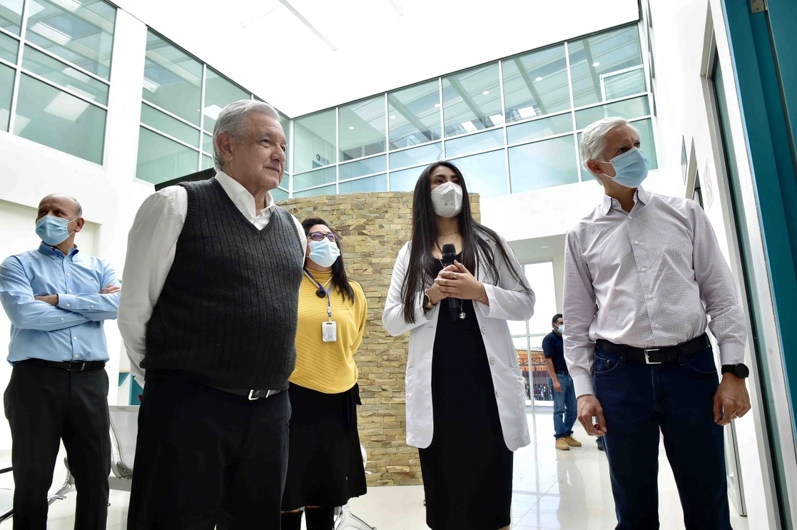 El presidente Andrés Manuel López Obrador preside la inauguración del Hospital Materno de Texcoco. Foto Presidencia 