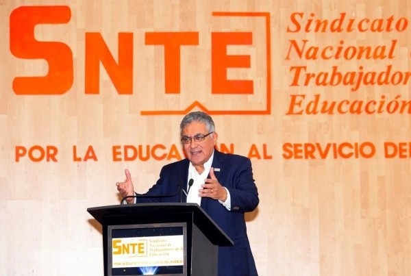 El secretario general del SNTE Alfonso Cepeda Salas en imagen de archivo. Foto SNTE 
