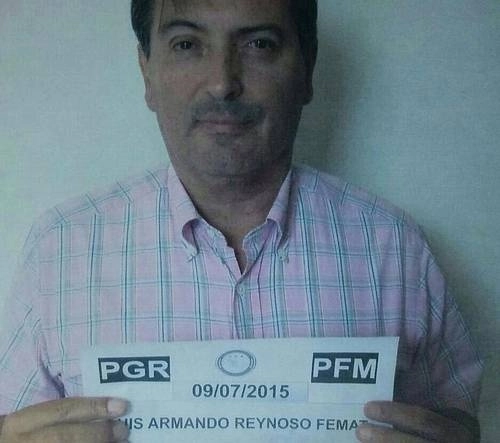 Luis Armando Reynoso Femat, ex gobernador de Aguascalientes, luego de su detención en Guanajuato. Foto PGR
