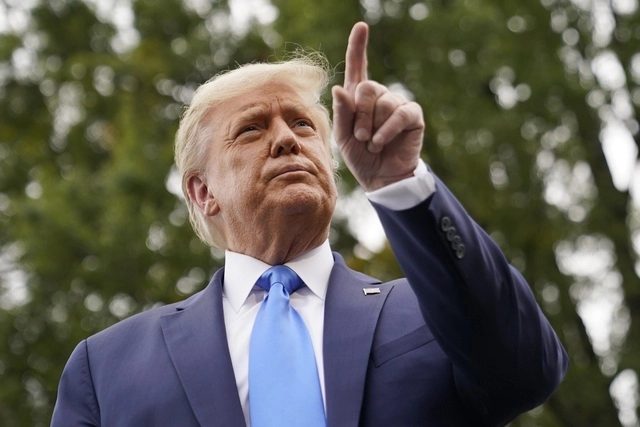 El presidente Donald Trump hoy en la Casa Blanca. Foto Ap