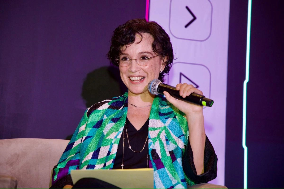 La subgobernadora del Banco de México, Galia Borja durante la convención de Sofipos. Foto