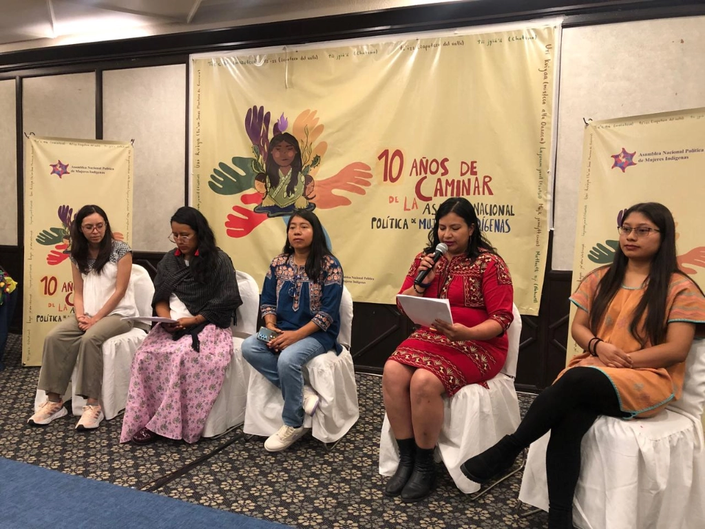 Integrantes de la ANPMI conmemoraron el Día Internacional y Nacional de la Mujer Indígena. Foto Carolina Gómez Mena
