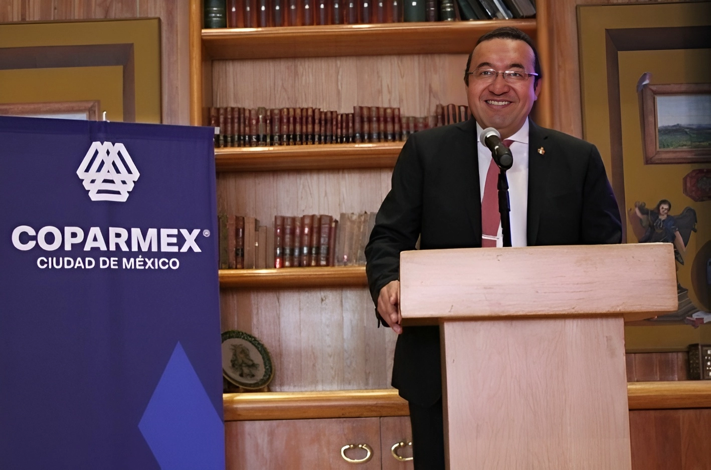 El presidente de la Coparmex CDMX, Armando Zúñiga. Foto tomada de X @Armando_ZunigaS / Archivo