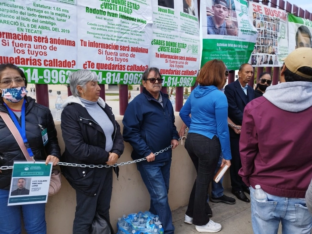 Un contingente de 120 familiares de personas desaparecidas iniciaron actividades en Tijuana, después en Tecate y Mexicali. Foto Asociación unidos por los desaparecidos de Baja California A.C
