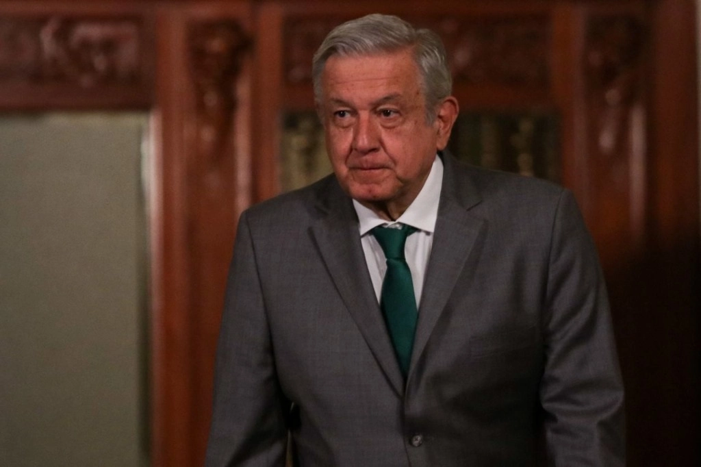 El presidente Andrés Manuel López Obrador durante su conferencia de prensa matutina en Palacio Nacional. Foto Cuartoscuro