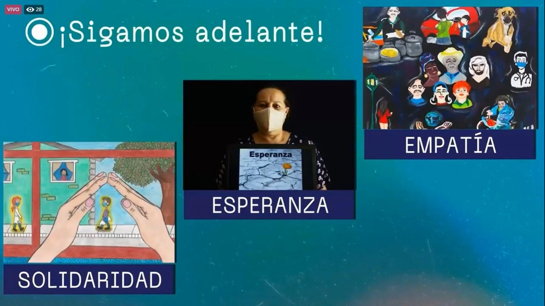 En la inauguración de la exposición itinerante organizada por la Universidad Nacional Autónoma de México “Abrazando la vida. Miradas artísticas sobre la pandemia” en el Museo de la Ciudad de México, el subsecretario de Salud, Hugo López-Gatell, declaró que las pandemias son fenómenos que ocurren periódicamente. Imagen tomada de la transmisión en vivo a través del Twitter de @DialogosUNAM