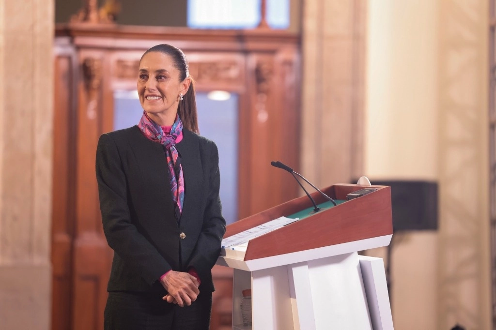 La presidenta Claudia Sheinbaum, durante su conferencia de prensa del 11 de octubre de 2024. Foto Cuartoscuro 
