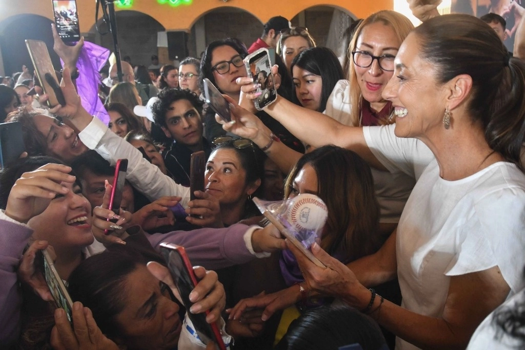 Claudia Sheinbaum, durante el encuentro con mujeres en el Estado de México, el 9 de abril de 2024. Foto Cuartoscuro 