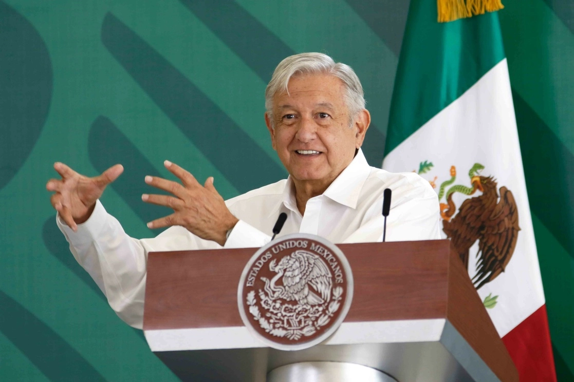 El presidente Andrés Manuel López Obrador durante la conferencia matutina desde Culiacán, Sinaloa, el 30 de julio de 2021. Foto cortesía Presidencia
