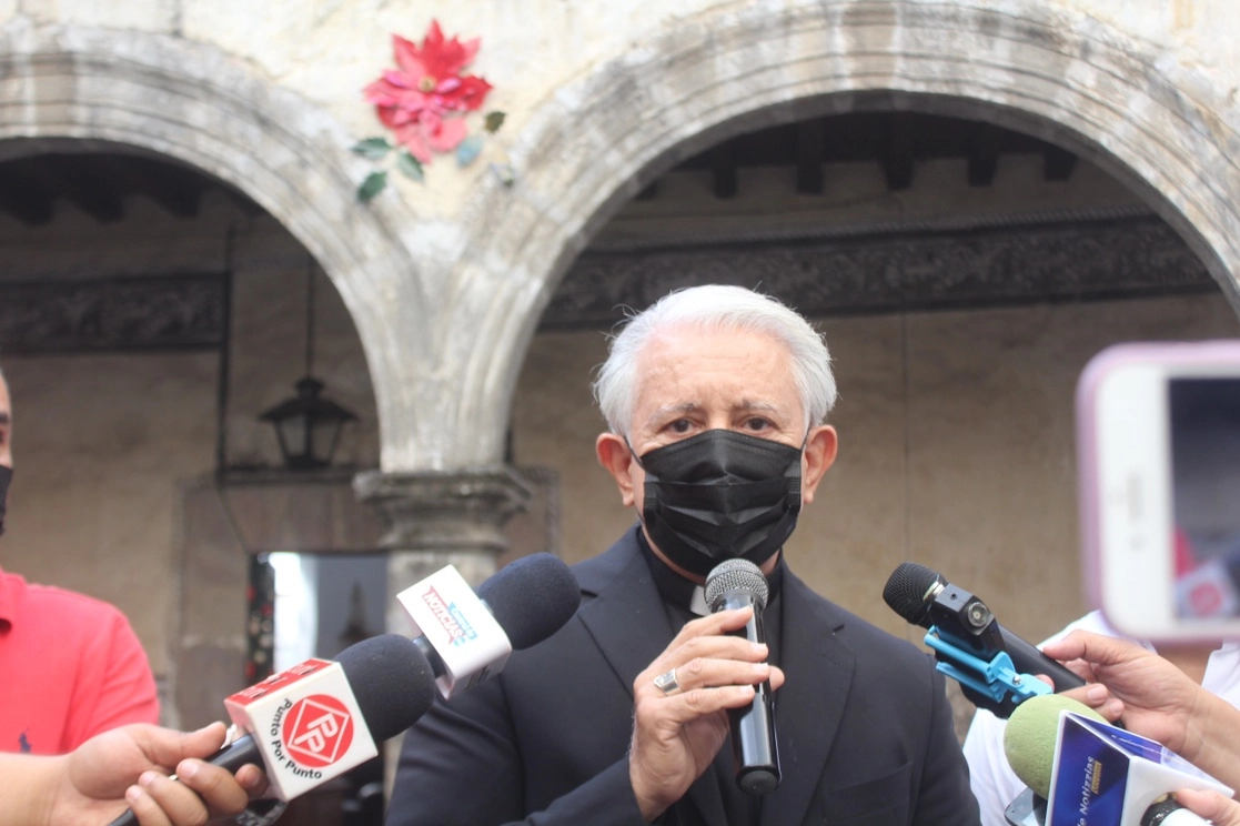 El obispo de la diócesis de Cuernavaca, Ramón Castro Castro, aseguró que las autoridades señalan la falta de policías para hacer frente a los grupos delincuenciales que se disputan esa región de Morelos, el 9 de diciembre de 2021. Foto Rubicela Morelos